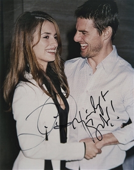 Tom Cruise & Penelope Cruz Dual Signed 8x10 Color Photograph (JSA COA)